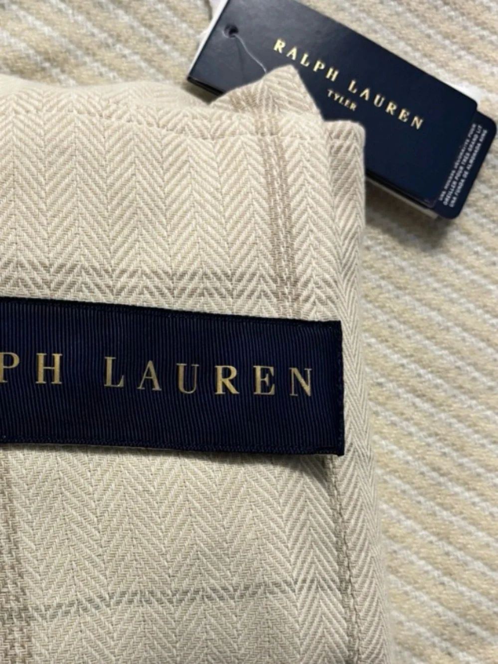 New Ralph Lauren Tyler Windowpane King Sham in 